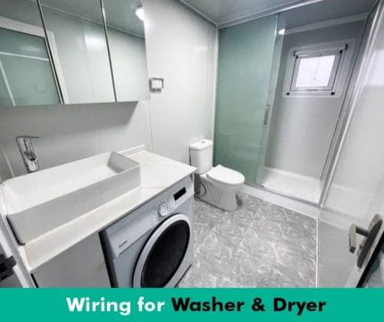 coPod - Wiring for Washer and Dryer Option